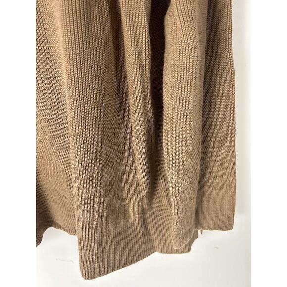 J Jill Women Sweater 2X Red Tunic Rib Knit Long Sleeve V Neck Pullover Brown Tan - Picture 10 of 15